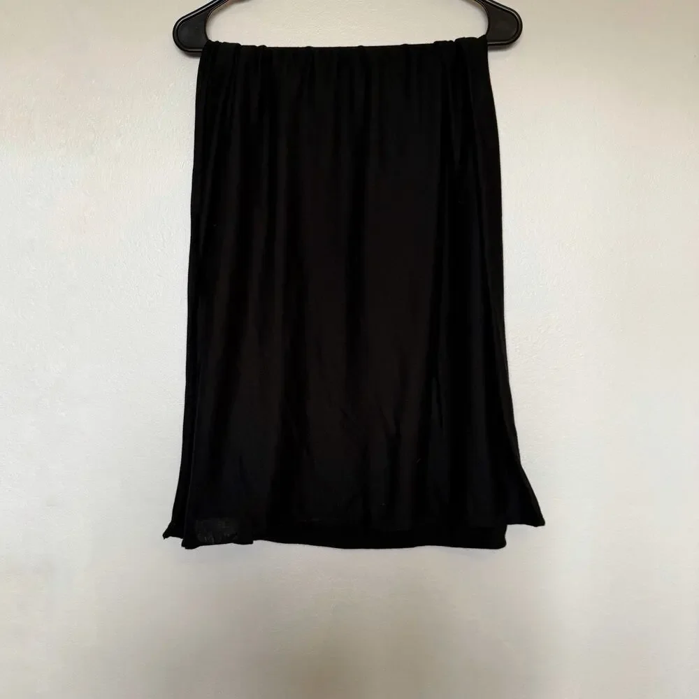 Isaac Mizrahi Women's New York Black Knit Sheer Scarf Wrap Shawl Square Sz 50x50